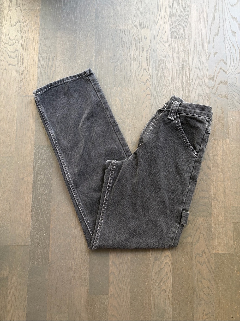 Brandy Melville dark grey crispina carpenter painter pants jeans